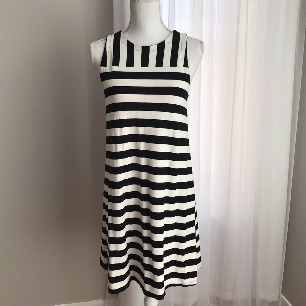 LOFT Black and White Dress